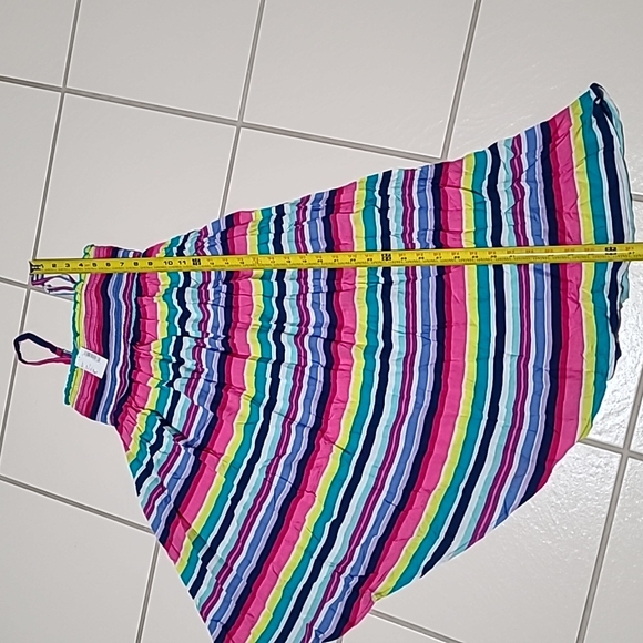 NWT Children's Place Multicolor Peruvian Stripes size M 7/8 Hi Low Maxi Dress - Picture 5 of 7